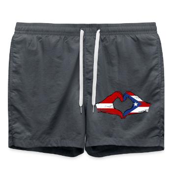 Lettland Puerto Rico Hände Herzform used - Badeshorts -  - Vorne