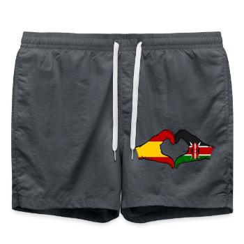 Espagne Kenya Drapeau Mains Coeur - Short de bain -  - Devant