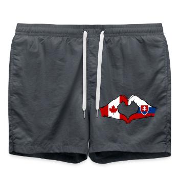 Canada Slovaquie drapeau mains forme coeur - Short de bain -  - Devant