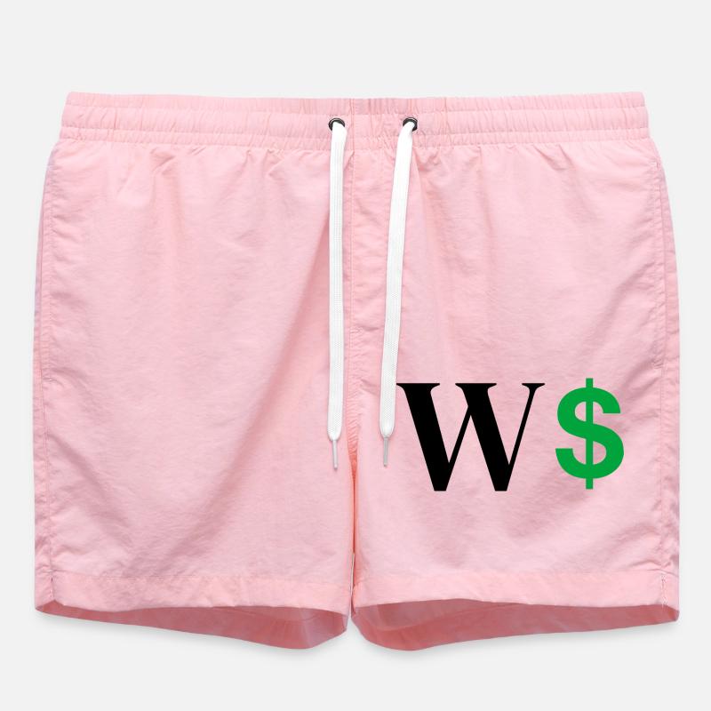 Buchstabe w Dollar - Badeshorts - Pink