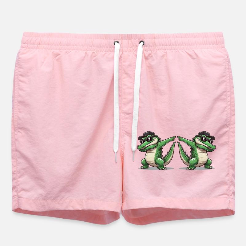 Crocodile Bande dessinée Dabbing 2 - Short de bain - rose