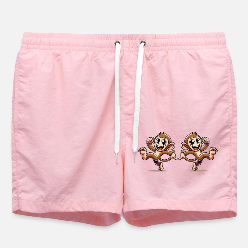 Bande dessinée Singe 2 - Short de bain - rose