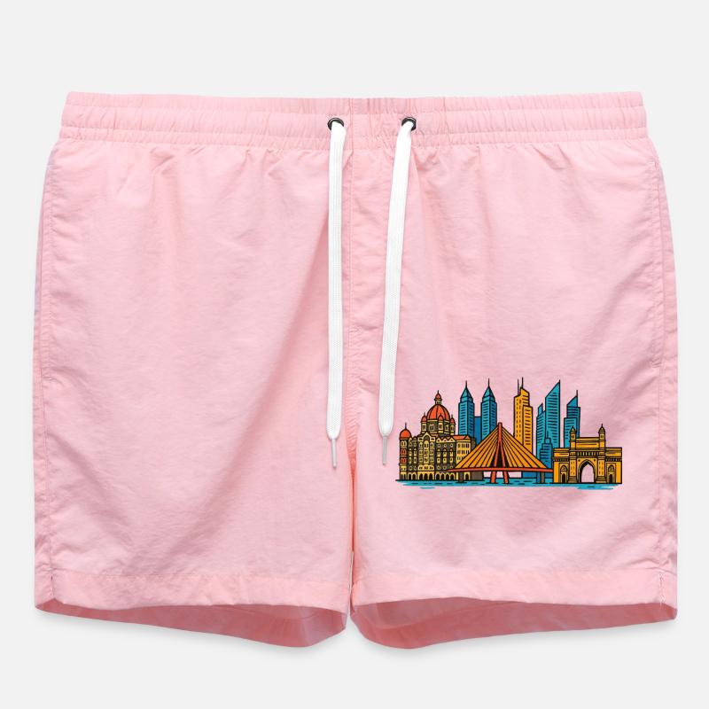 Mumbai, Inde - Short de bain - rose