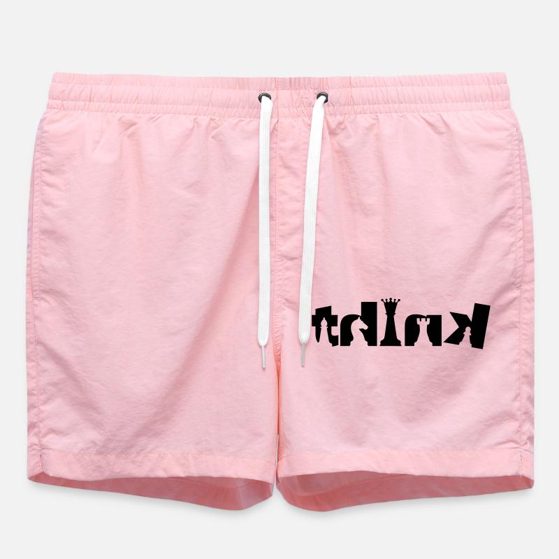 Think Chess - Swim Trunks - pink