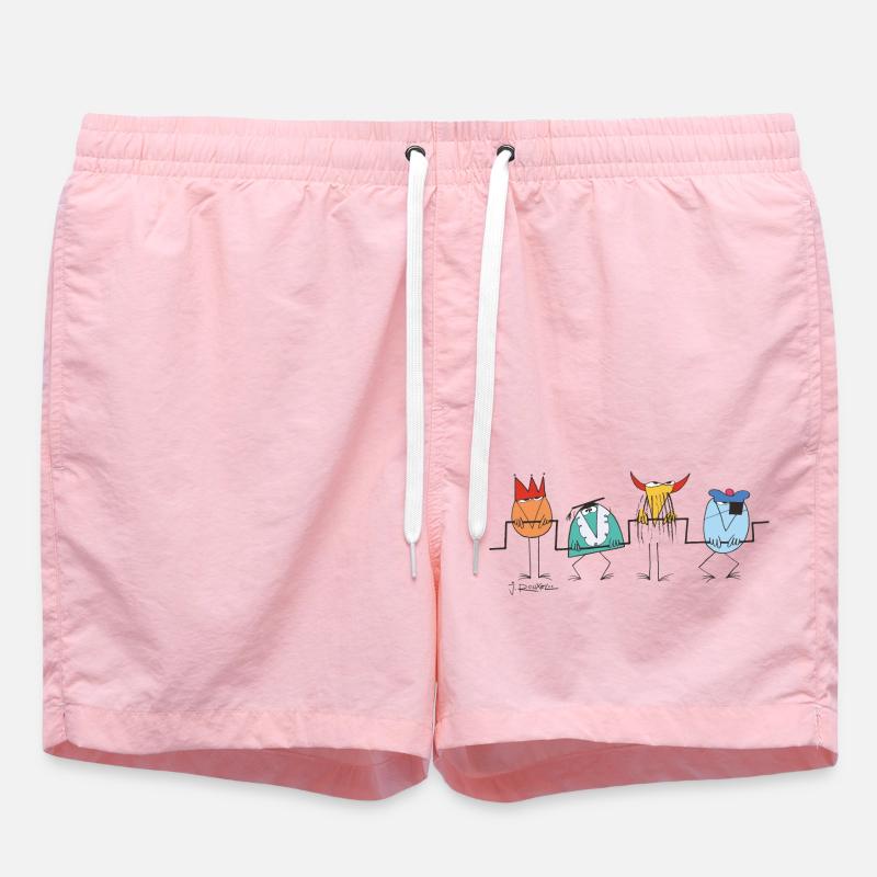 Les Shadoks pompent - Short de bain - rose