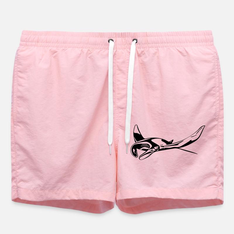 Manta Rays - Swim Trunks - pink