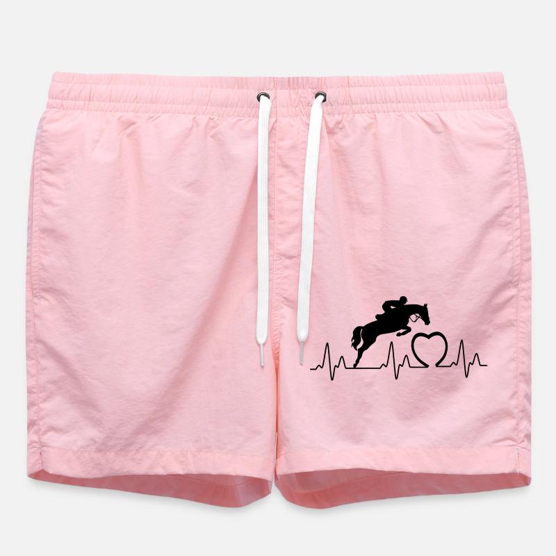 Heartbeat mit Herz spring1 - Badeshorts - Pink