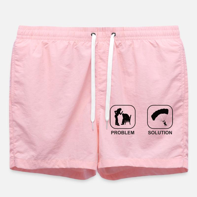 Paragliding Skydiving Fun Paragliding - Swim Trunks - pink