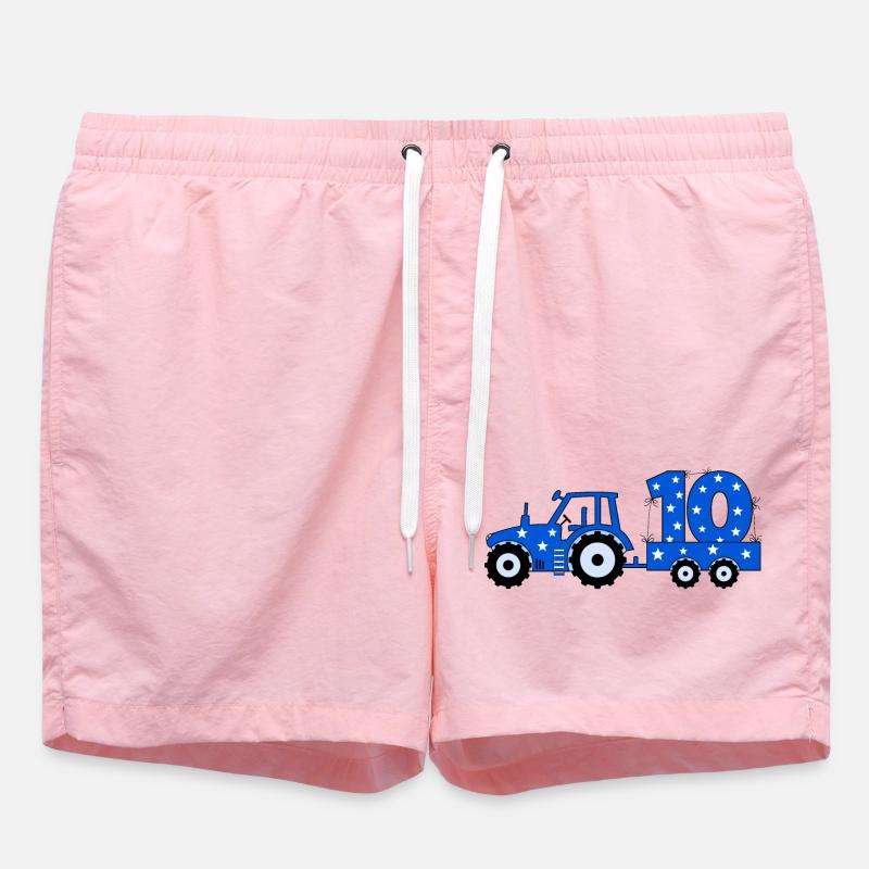 10. Geburtstag Traktor - Badeshorts - Pink
