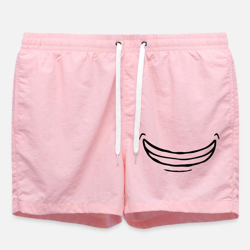 Comic wide exuberant grin - Swim Trunks - pink
