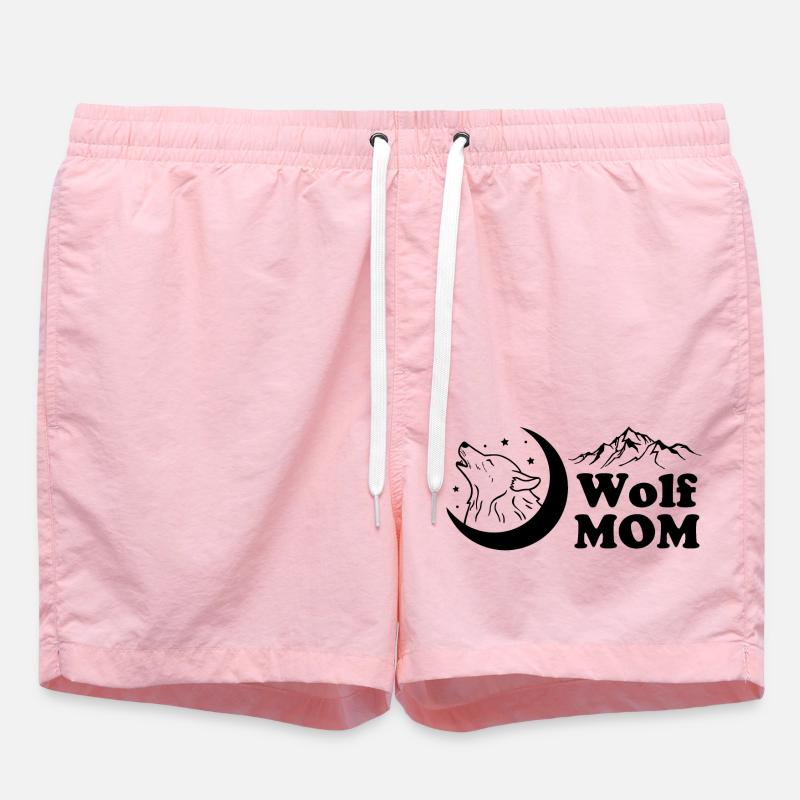 Wolf mom - Short de bain - rose