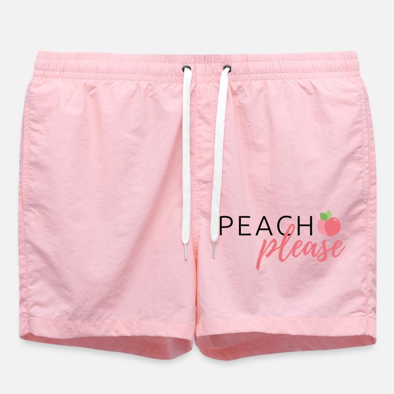 Summery Fruit Design "Peach Please" - Swim Trunks - pink