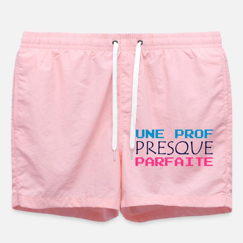 Ecole / Prof / Instit / Professeur / Maîtresse - Short de bain - rose