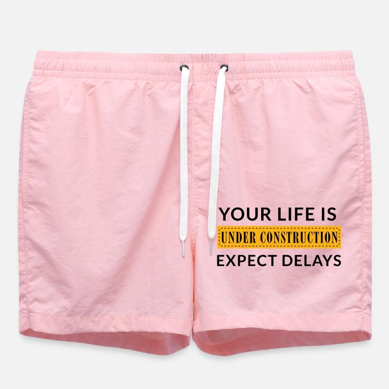 En construction - Short de bain - rose