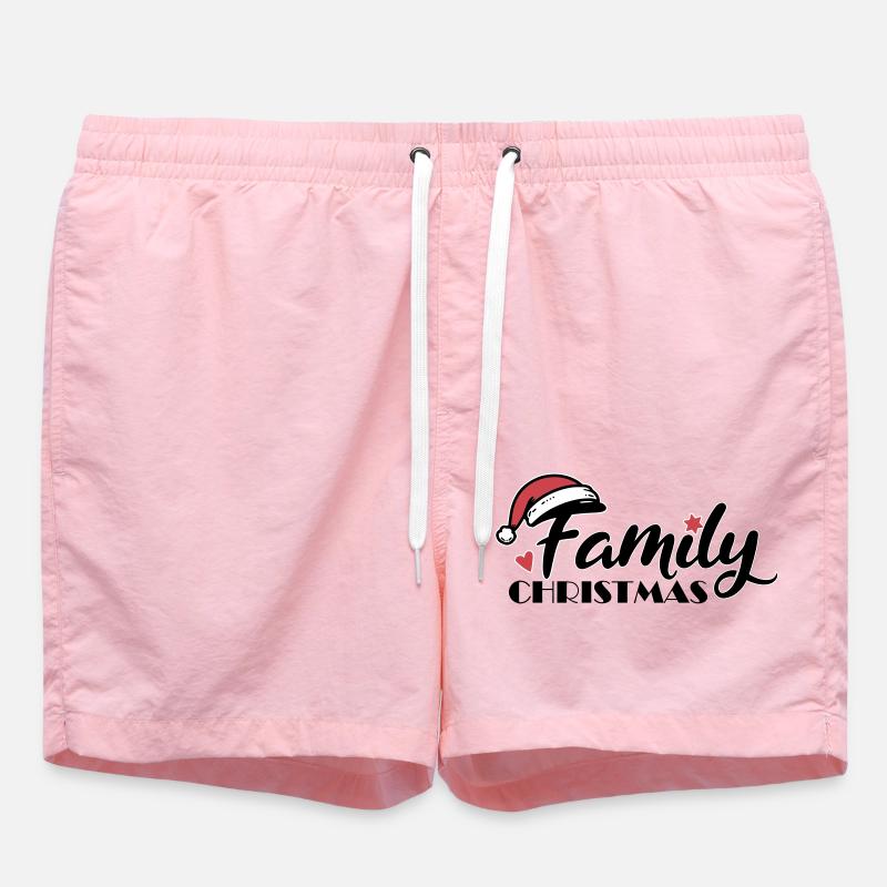 Police de Noël familiale - Short de bain - rose