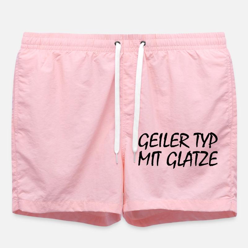 geiler typ mit glatze - Badeshorts - Pink
