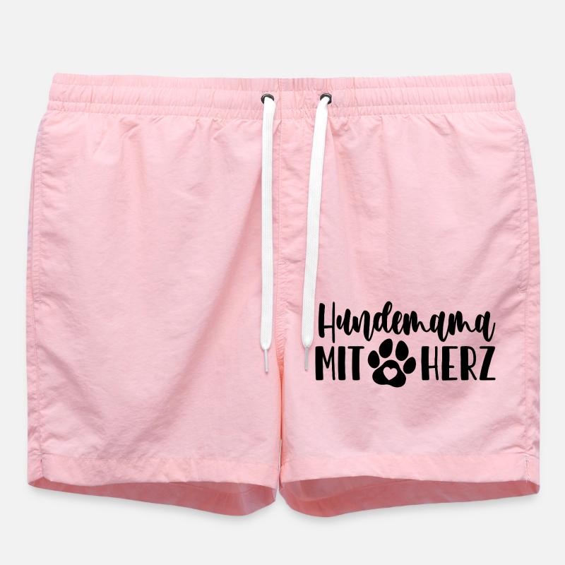 Hundemama mit Herz - Badeshorts - Pink