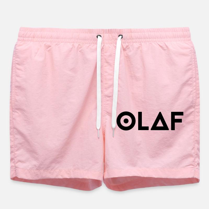First name Olaf - Swim Trunks - pink