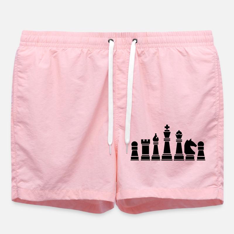 Chess pieces - Swim Trunks - pink