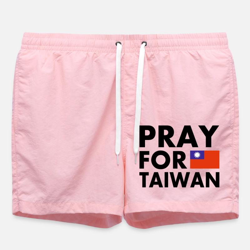 Pray for taiwan - Badeshorts - Pink
