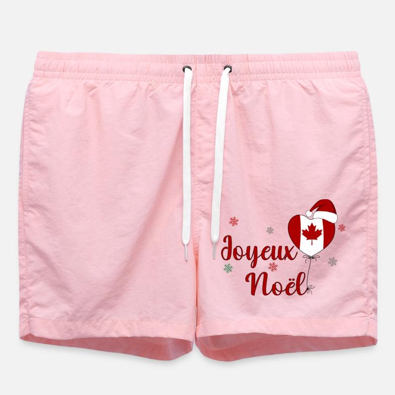 Joyeux Noel Canada Flag Heart - Short de bain - rose
