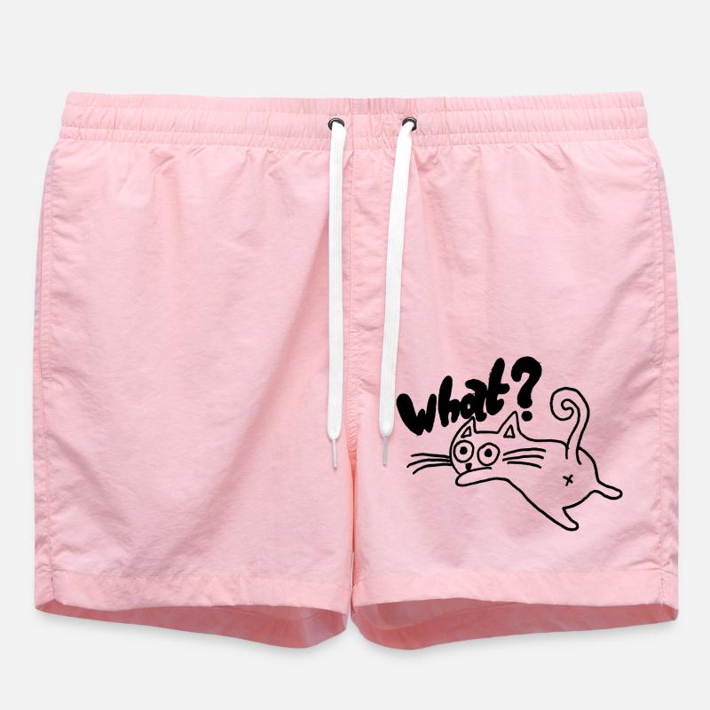 Chat Quoi ? Cadeau - Short de bain - rose