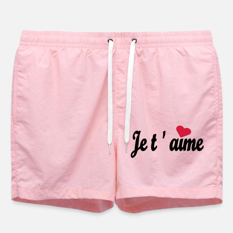 je t `aime - Short de bain - rose