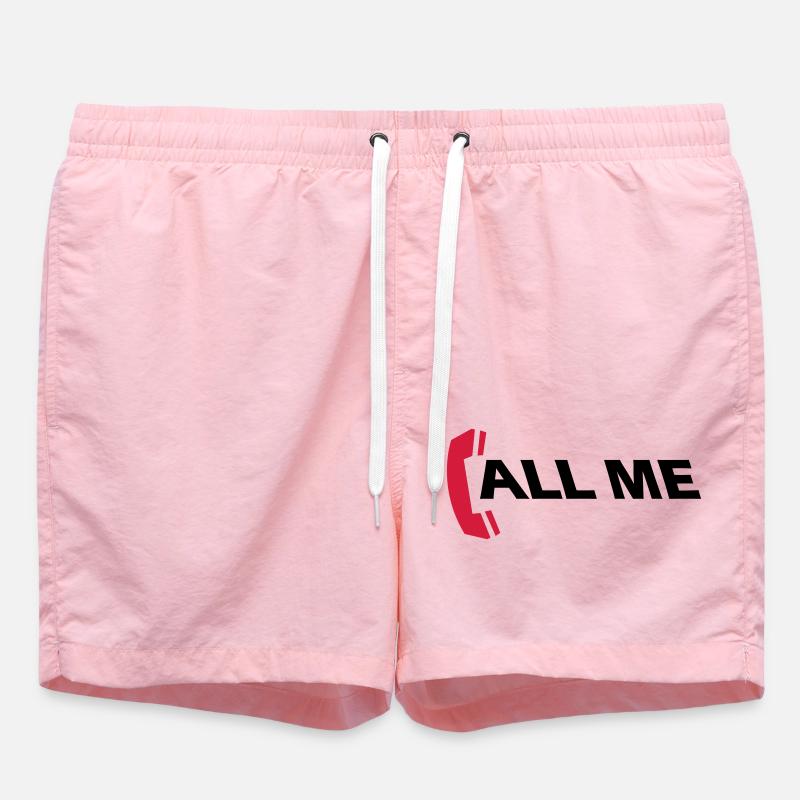call_me_2c - Swim Trunks - pink