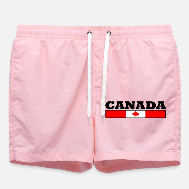 Drapeau du Canada - Short de bain - rose