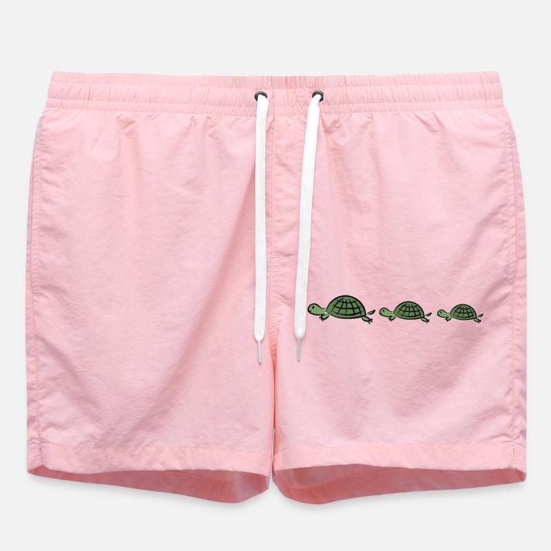 tortoises - Swim Trunks - pink