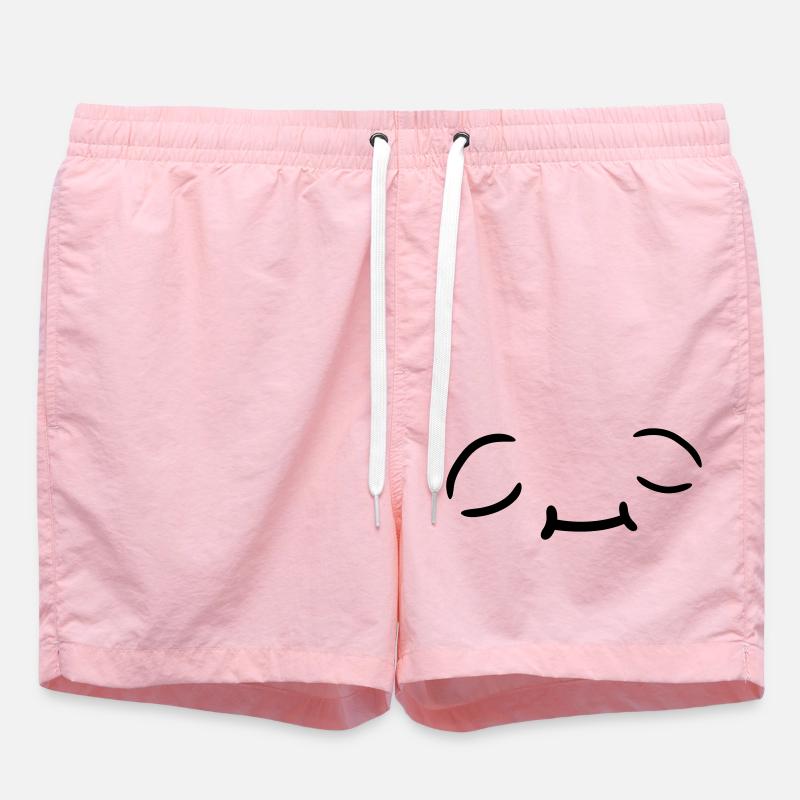 Relaxed face design - Swim Trunks - pink