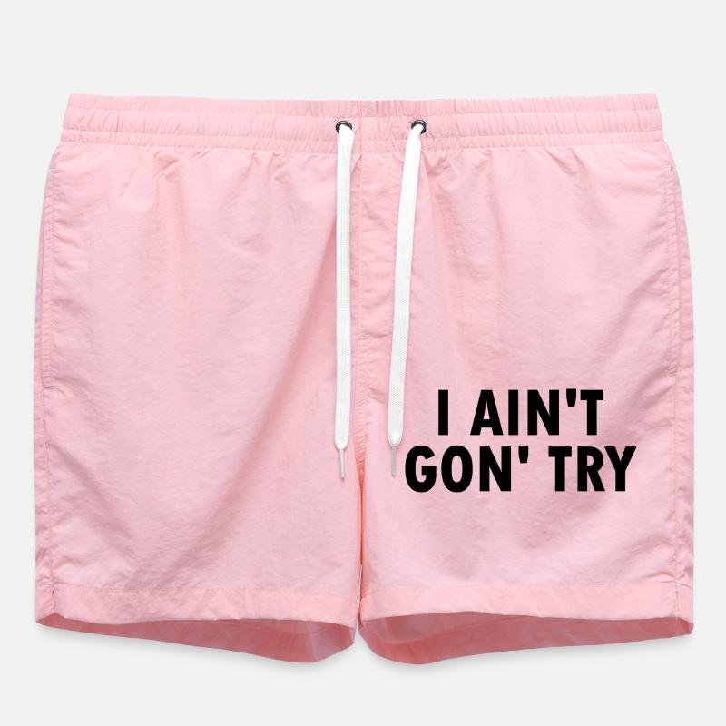 i aint gon try - Badeshorts - Pink