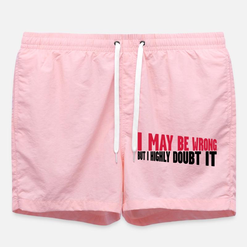 I may be wrong - Swim Trunks - pink