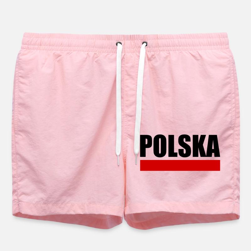 DRAPEAU POLOGNE - Short de bain - rose