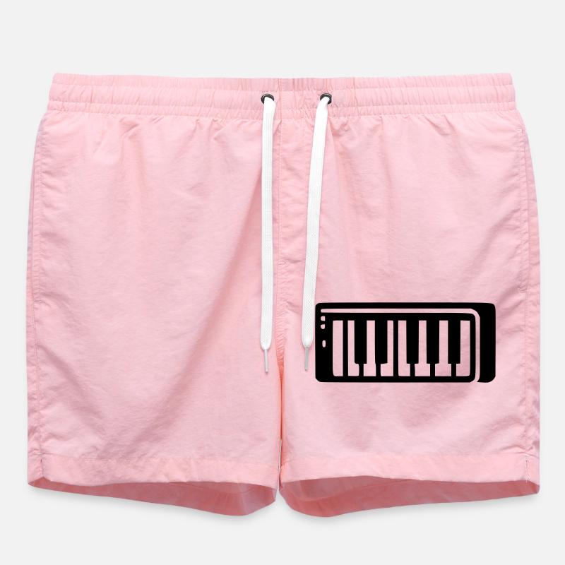Clavier piano - Short de bain - rose
