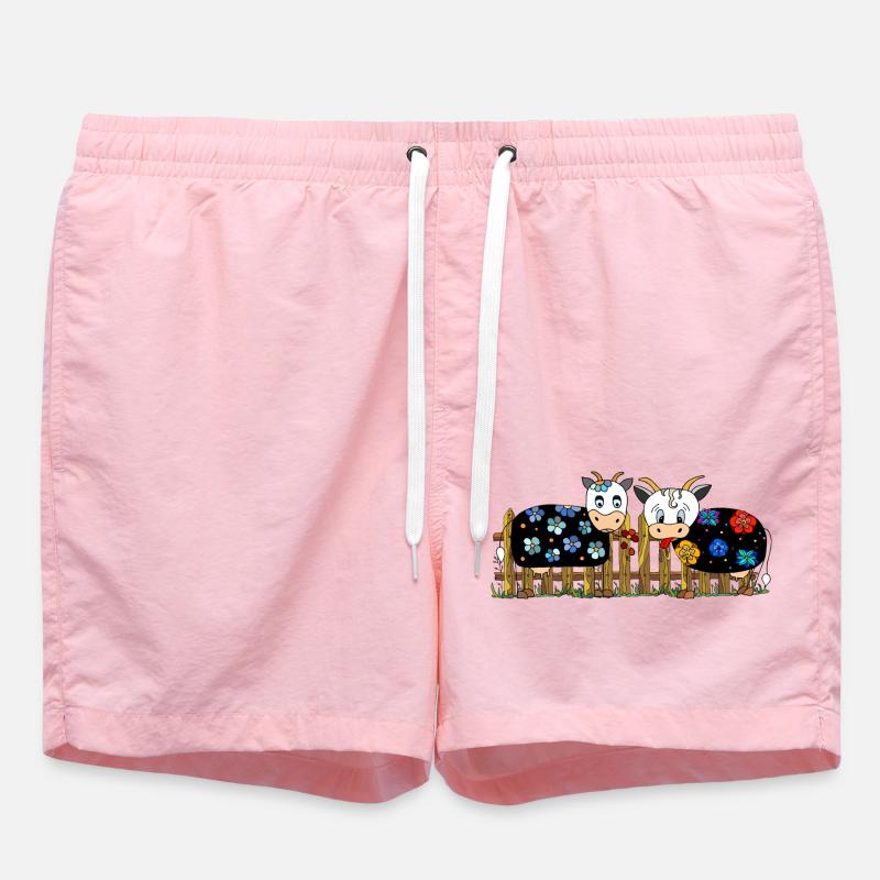 Vaches - Short de bain - rose