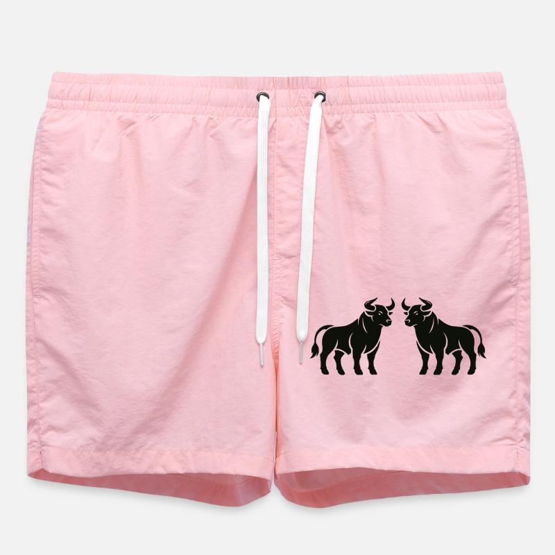 taureaux - Short de bain - rose