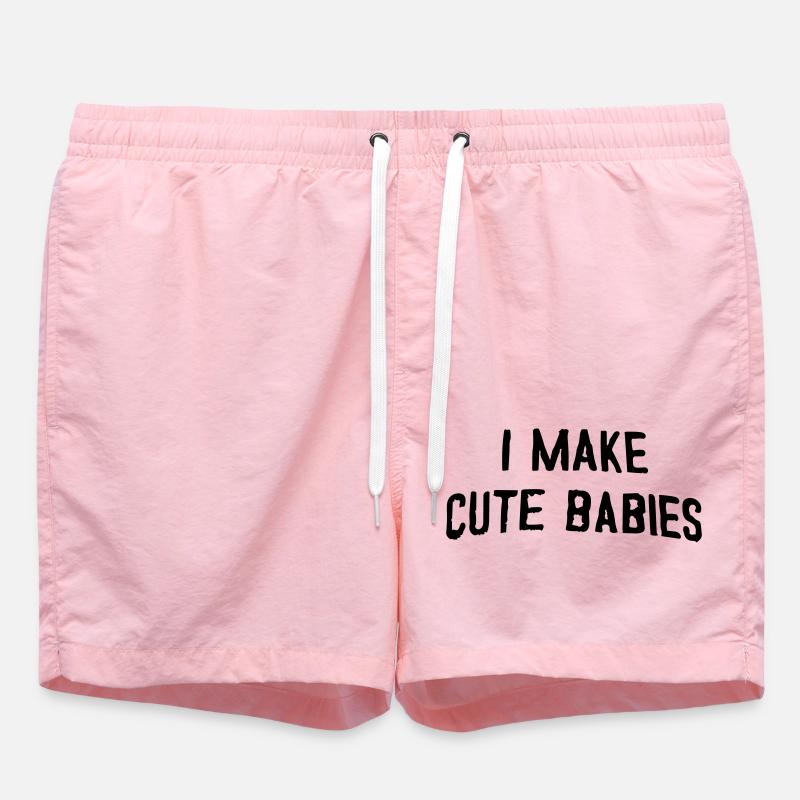 I make cute babies - Swim Trunks - pink