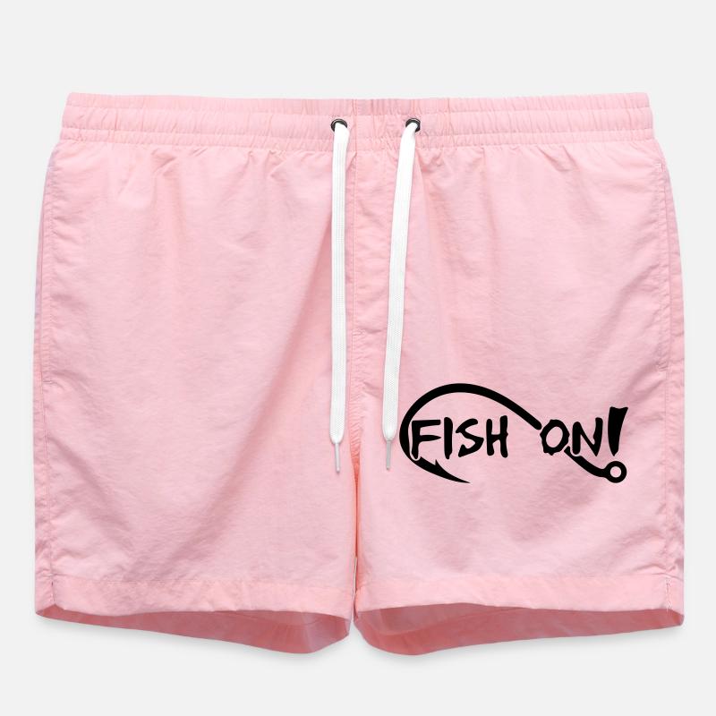 fish on - Swim Trunks - pink