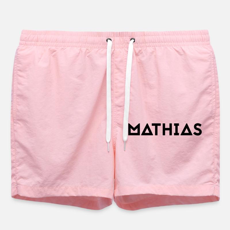 First name Mathias - Swim Trunks - pink