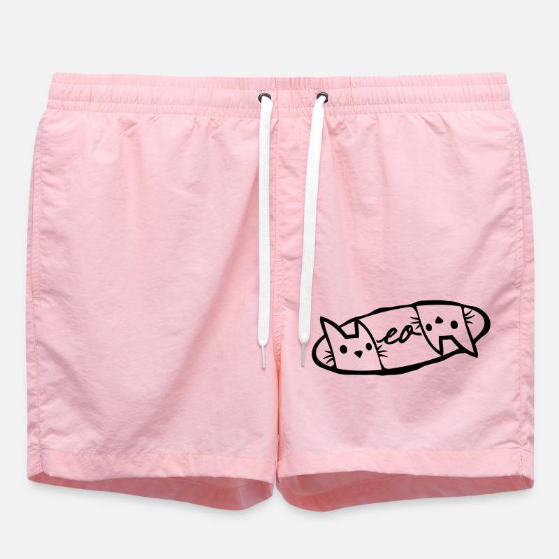 Logo Meow 2 chats - Short de bain - rose