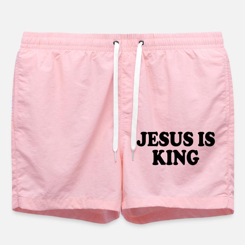 Jesus is king - Short de bain - rose