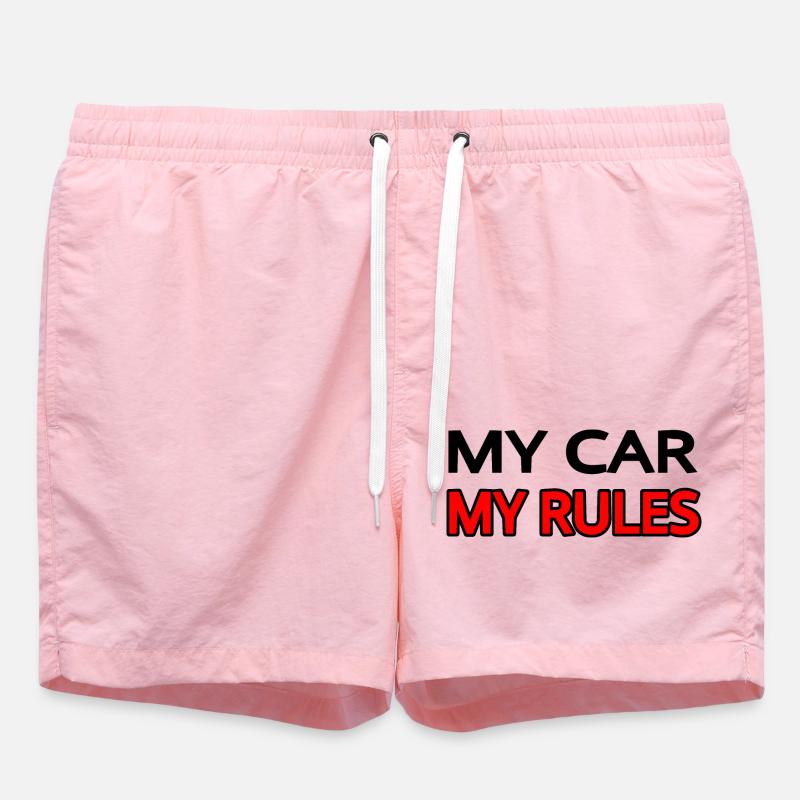 Voiture - Short de bain - rose