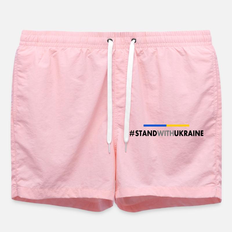 Stand with ukraine - Short de bain - rose