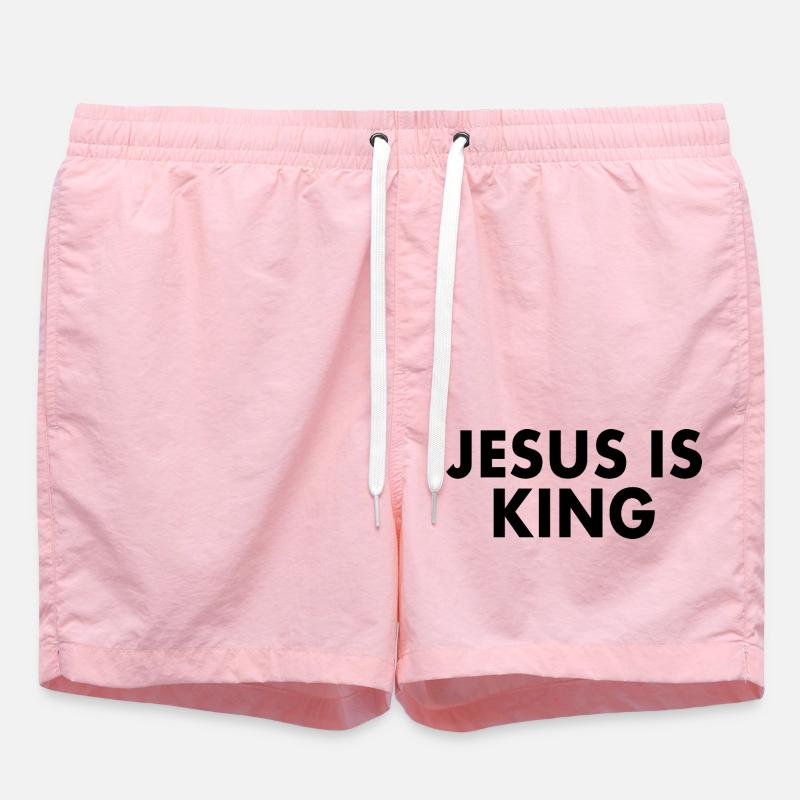 Jesus is king - Swim Trunks - pink