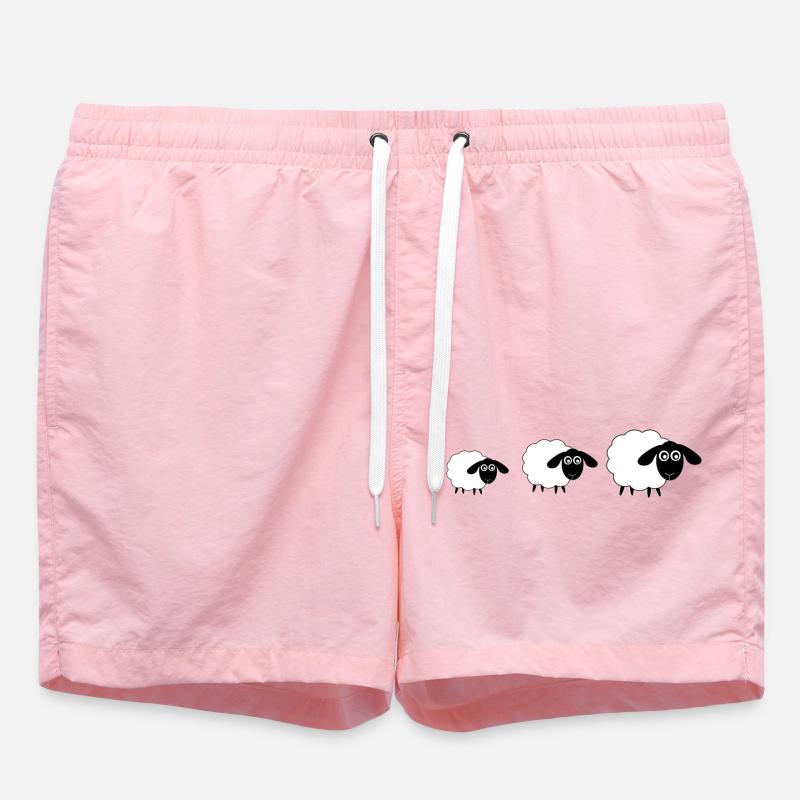 Schafe - Badeshorts - Pink