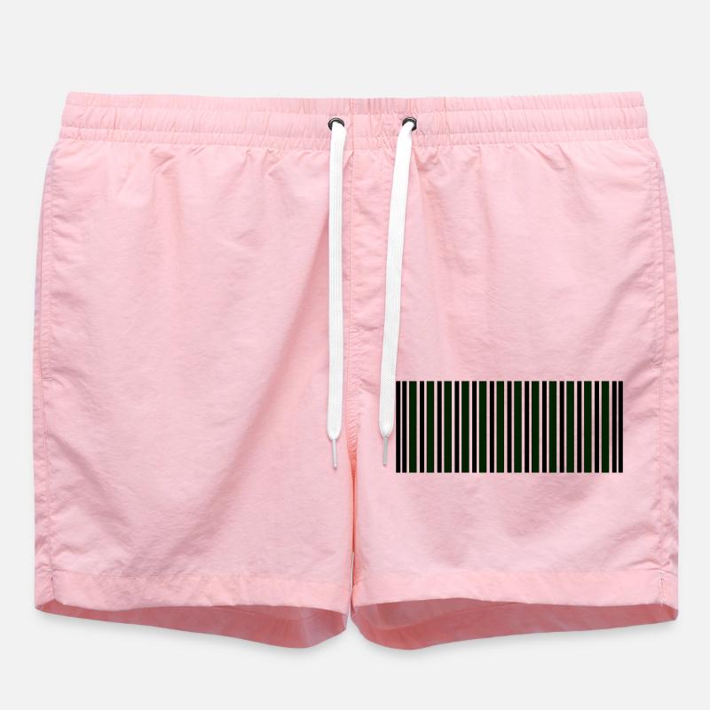 code-barres - Short de bain - rose