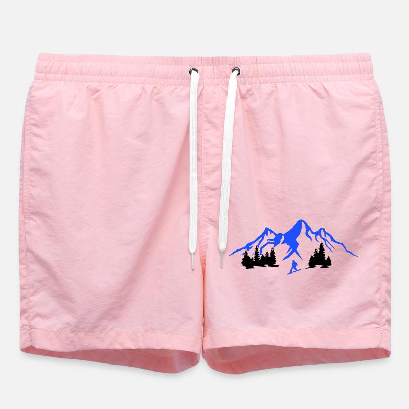 Snowboarding 2 - Swim Trunks - pink