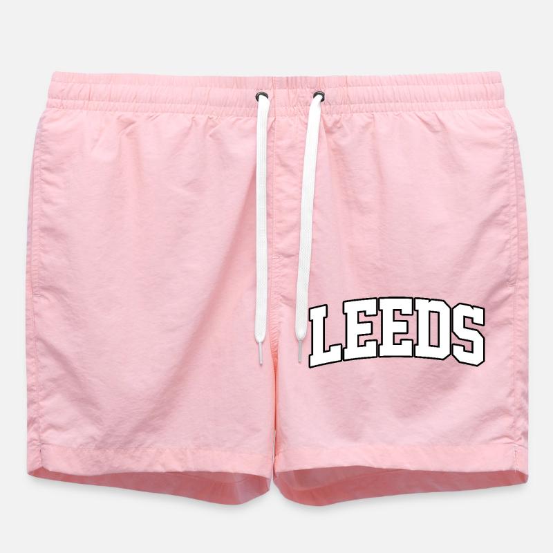 Leeds logo: British-style collegiate design - Swim Trunks - pink