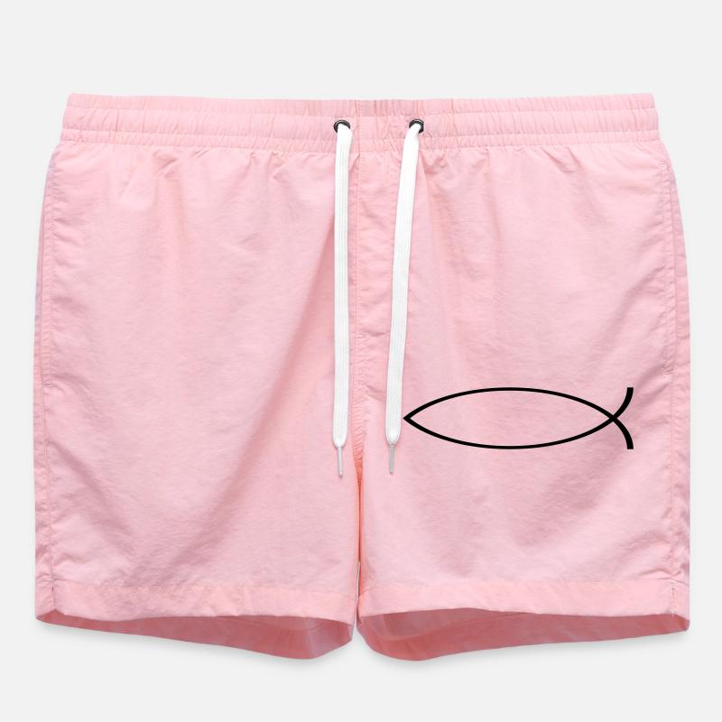 Poisson - Short de bain - rose